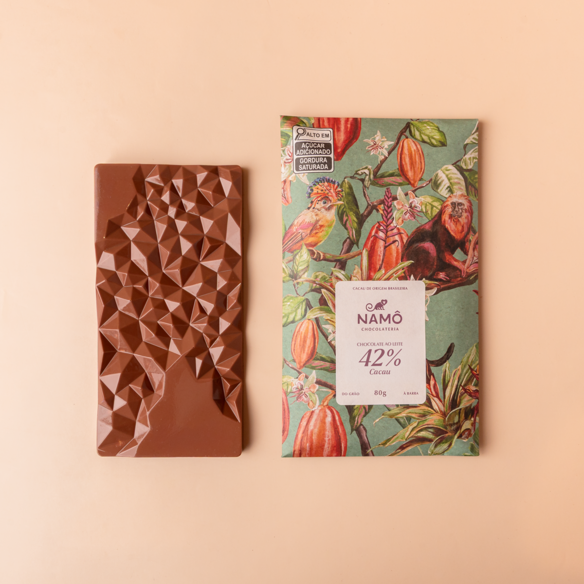 BARRA CHOCOLATE AO LEITE 42% CACAU 80g