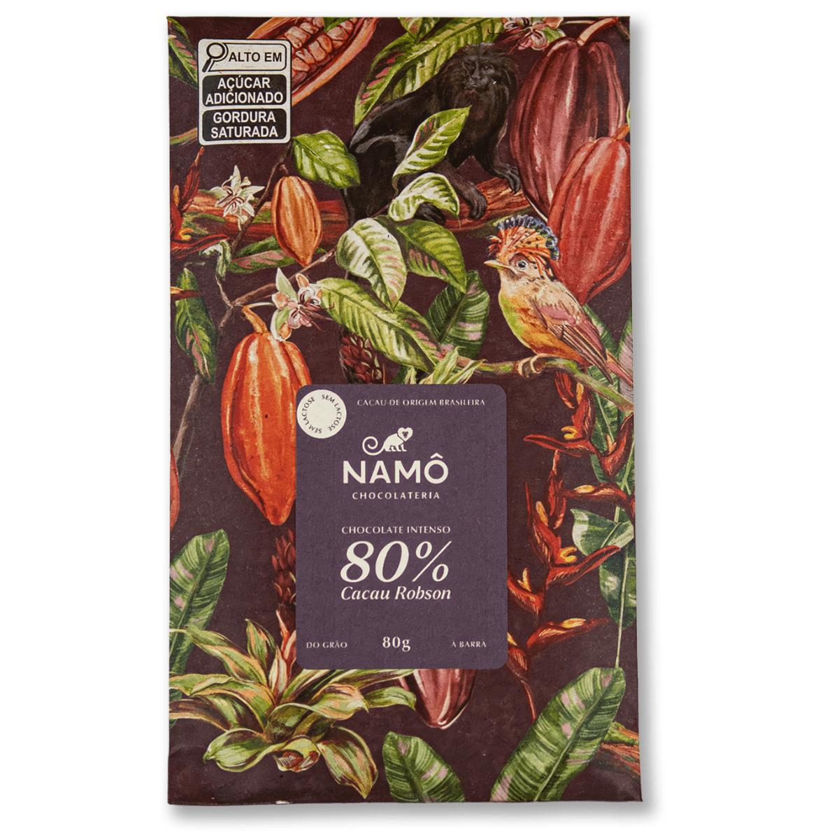 BARRA CHOCOLATE 80% INTENSO ROBSON 80G