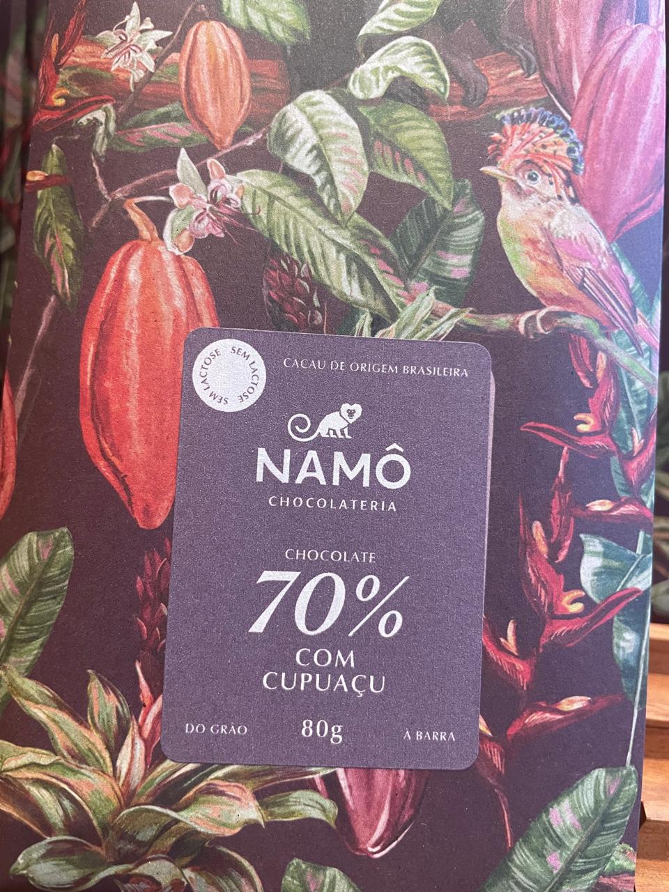BARRA CHOCOLATE 70% CACAU COM CUPUAÇU 80G