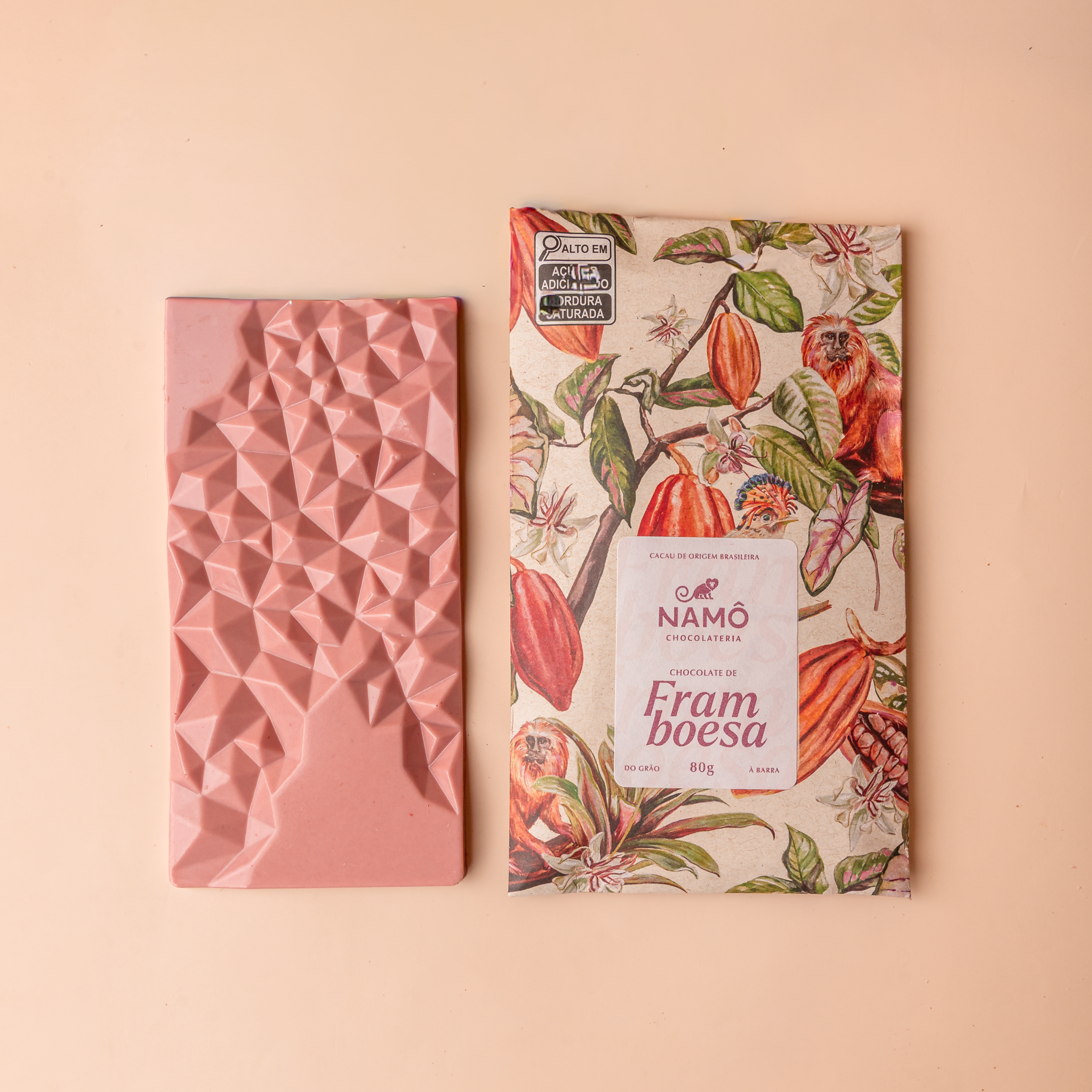 BARRA CHOCOLATE BRANCO DE FRAMBOESA 80g