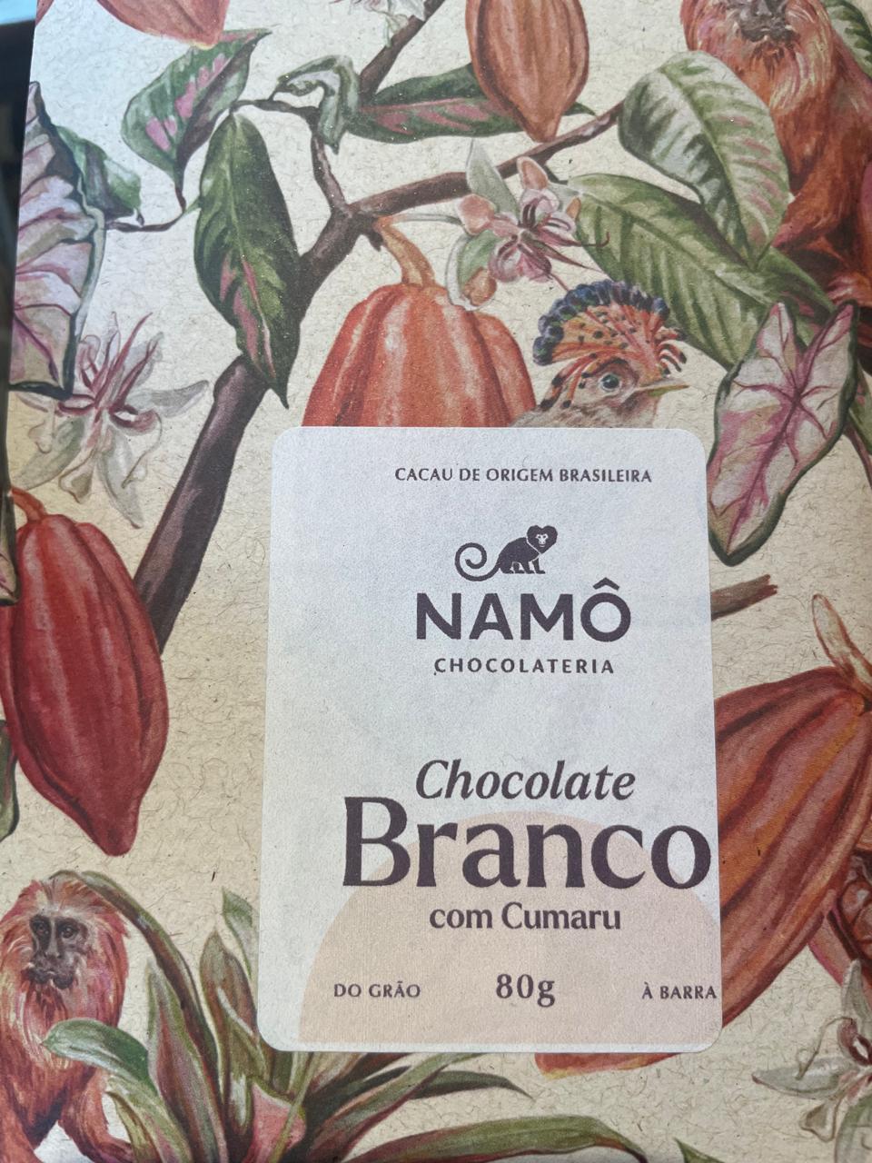 BARRA DE CHOCOLATE BRANCO COM CUMARU 80G